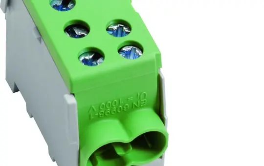 HAGER KH35E Cosse de dérivation principale sécurisée contre les contacts accidentels 1 pôle | vert | 35 mm²