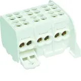 HAGER KH23C Cosse dérivation principale sécurisée contre les contacts accidentels 3 broches | blanc pur | 25 mm²