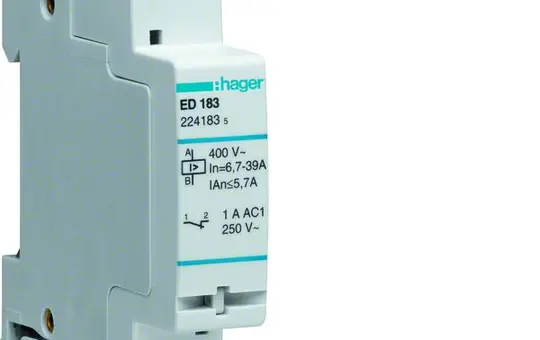 HAGER ED183 Load Shedding Relay 6.7-39 A