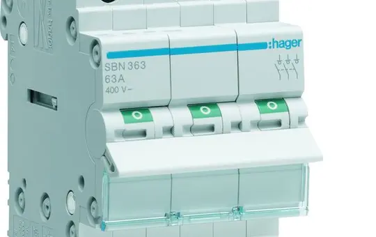 HAGER SBN363 3-pole switch-off device REG 63 A