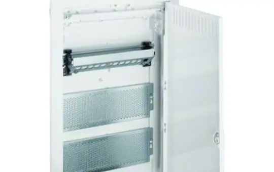 HAGER VU36NW Volta Multimedia Flush-Mounted Small Distribution Board 3 rows, with slotted sheet steel door
