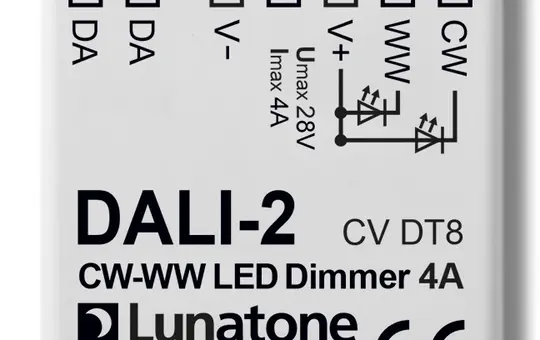 LUNATONE 89453836 DALI LED dimmer actuator CV DT8 UP TW, 4 A
