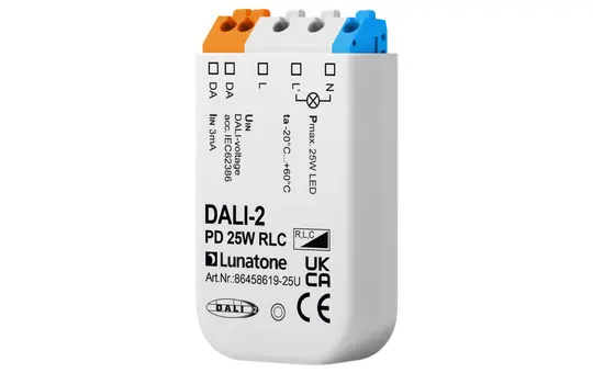 LUNATONE 86458619-25U DALI dimmer actuator 25 W flush-mounted Universal (RLC)