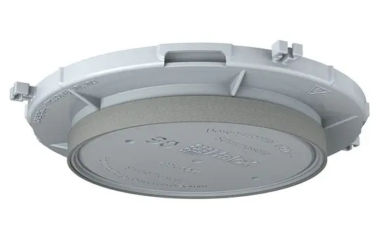 KAISER 1281-65 Front Part for HaloX 100 Flush-Mount Enclosure Exposed concrete | Ø 90 mm