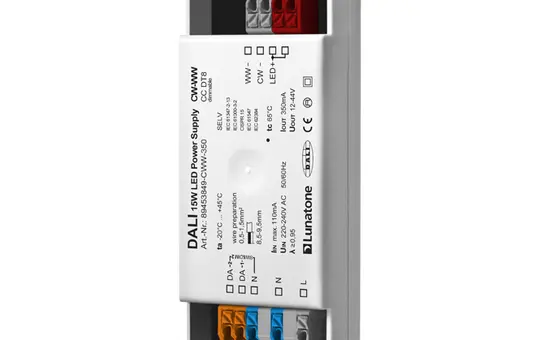 LUNATONE 89453849-CWW-350 DALI LED Power Supply CC DT8 TW, 350mA