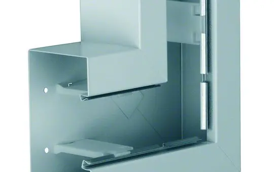 HAGER BRS1001705VERZ tehalit flat angle for trunking channel 80 mm, integrated, sheet steel | galvanized | 100x170 mm