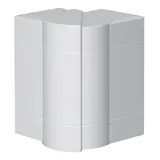 HAGER BR651303H9016 tehalit Coin extérieur de goulotte de plinthe, réglable. 80 mm, plastique sans halogène | blanc trafic | 65x130 mm