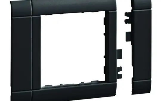 HAGER GR0800B9011 Modular cover 50 mm 80 mm, halogen-free plastic | graphite black