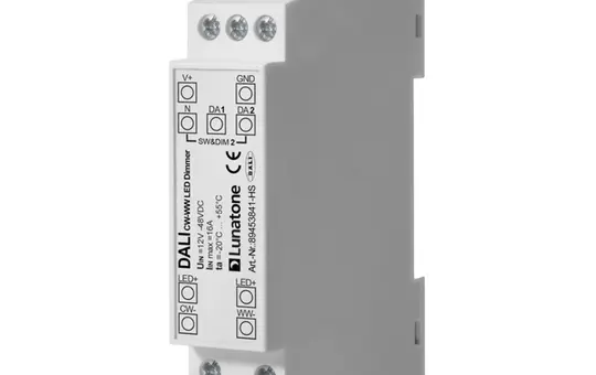 LUNATONE 89453841-HS DALI LED dimmer actuator CV DT8 REG TW, 16 A