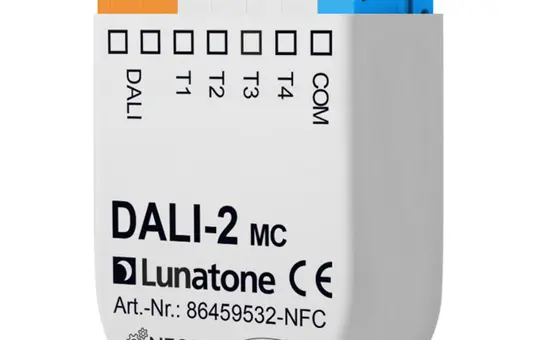 LUNATONE 86459532-NFC Interface bouton-poussoir DALI-2 MC 4 directions, compatible avec une application de contrôle, NFC