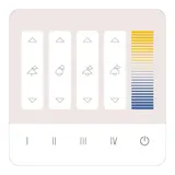 LUNATONE 24035410-G05A DALI-2 Touch Panel 4 scenes, 4 groups, TW (dimming buttons)