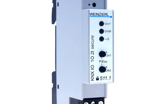 WEINZIERL 5327 KNX Switching Actuator 1-fold, 2 binary inputs, KNX Secure
