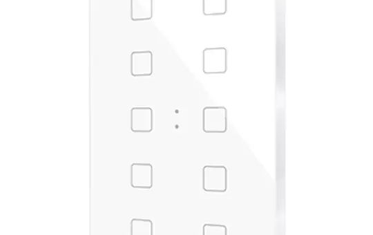 ZENNIO ZVIFXLX10W KNX Flat XL Push Button Sensor 10x | white