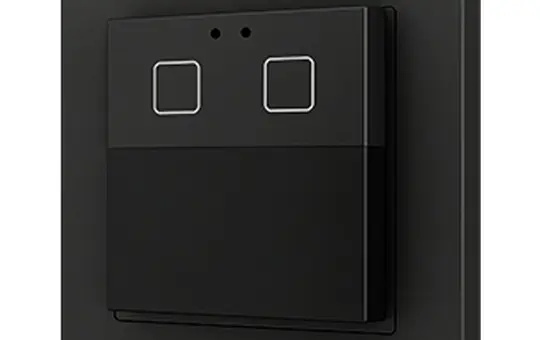 ZENNIO ZPDW2V2A Détecteur de mouvement mural KNX 2 boutons | noir