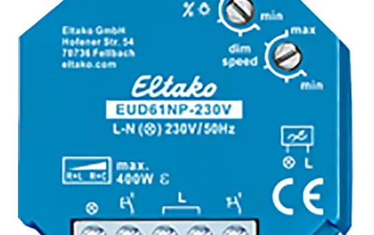 ELTAKO EUD61NP-230V Variateur universel encastrable RL/RC, 400 W