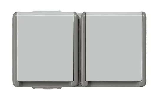 SIEMENS 5UB4722 Prise SCHUKO Delta surface en saillie 2 volets, horizontal