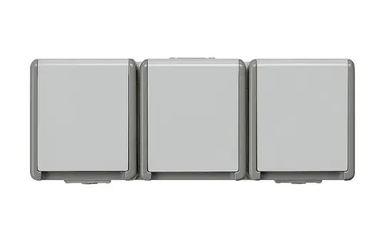 SIEMENS 5UB4731 SCHUKO socket Delta surface-mounted 3-fold, horizontal