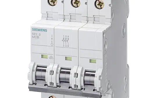 SIEMENS 5SY4316-6 Circuit Breaker Type B 3-pole 16A, 10kA