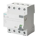 SIEMENS 5SV3344-6 Disjoncteur différentiel 4 pôles 30 mA Type A 40 A, N droite