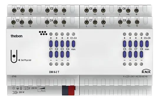 THEBEN DM 8-2 T KNX Universal Dimmer Actuator 8-fold