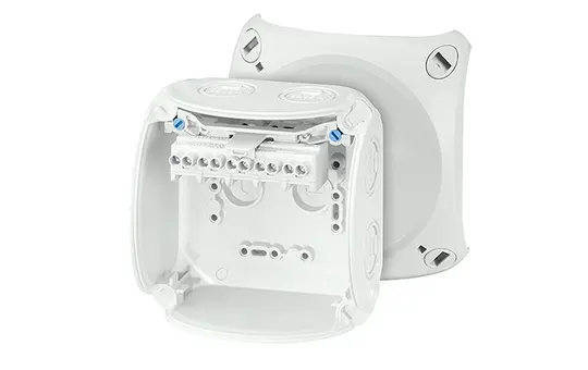 HENSEL KF 0404 G Cable Junction Box Series KF 5x4 mm² | gray | 104x104 mm