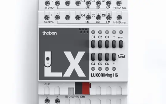 THEBEN LUXORliving H6 Heating Actuator 6-fold