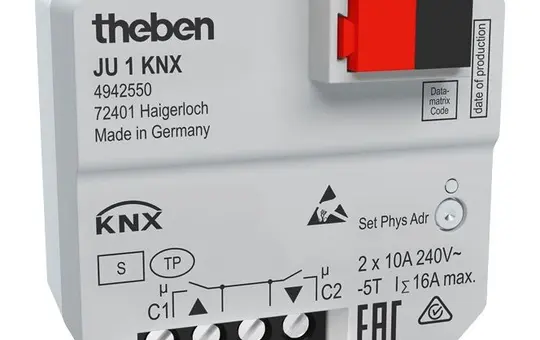 THEBEN JU 1 KNX Universal Actuator Flush-Mounted 1-fold