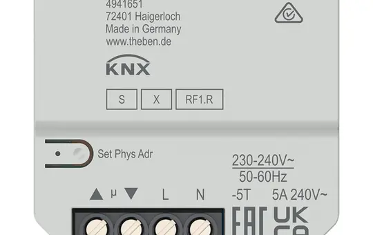 THEBEN JU 1 S KNX-RF actionneur volet roulant encastrable célibataire