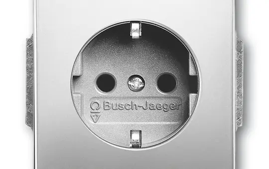 BUSCH-JAEGER 20EUCKS-866 SCHUKO socket Future Touch protection | stainless steel