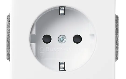 BUSCH-JAEGER 23EUCB-84 Prise SCHUKO Future Protection contre les contacts, bornes à vis rigides/flexibles | blanc studio