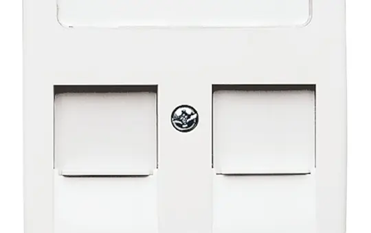 BUSCH-JAEGER 1800-214 Modular Jack Cover Reflex SI 2-fold | alpine white