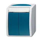 BUSCH-JAEGER 2621WN-53-205-101 Double push button Ocean 2 closers | grey/teal