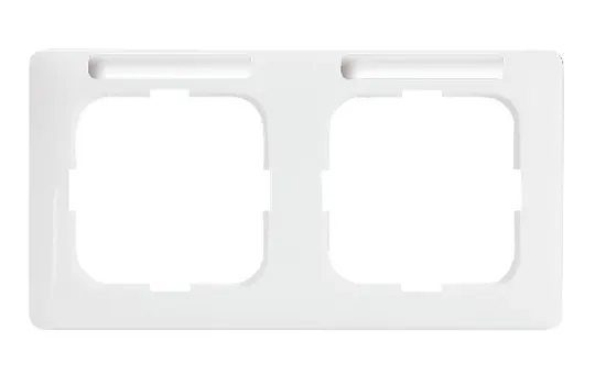 BUSCH-JAEGER 1732NSKA-214 cadre de recouvrement Reflex Linear avec inscription Double, horizontal, champ de titre | blanc alpin