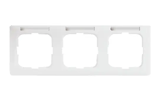 BUSCH-JAEGER 1733NSKA-214 cadre de recouvrement à commande Reflex Linear Triple, horizontal, champ d'écriture | blanc alpin