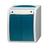 BUSCH-JAEGER 2601/4W-53 Shutter Switch Ocean 2-fold | grey/teal