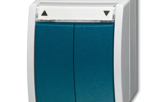 BUSCH-JAEGER 2621/4W-53 Interrupteur volet roulant Ocean Plus près | gris/bleu-vert