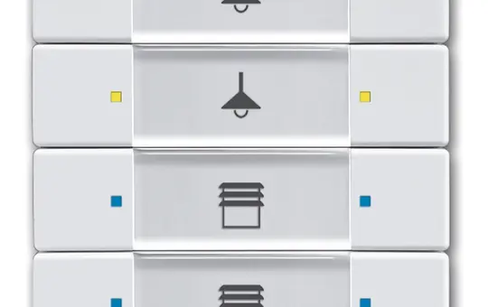 BUSCH-JAEGER 6127/02-84 Élément de commande à capteur tactile KNX 4 fois | blanc studio
