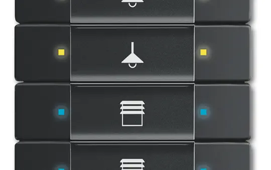 BUSCH-JAEGER 6127/02-885 KNX Touch Sensor Control Element 4-fold | matt black