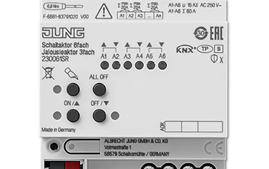JUNG 230061SR Actionneur universel KNX 6 fois