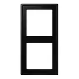 JUNG LS982SWM Cadre de recouvrement LS 990 2 fois | noir graphite mat