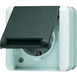 JUNG 820KIW SCHUKO socket Series WG 800 1-fold, contact protection