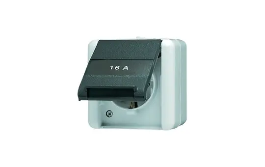 JUNG 820NAW SCHUKO socket, labelled series WG 800 standard