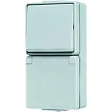 JUNG 676W SCHUKO socket Series WG 600 1-way, toggle switch | gray