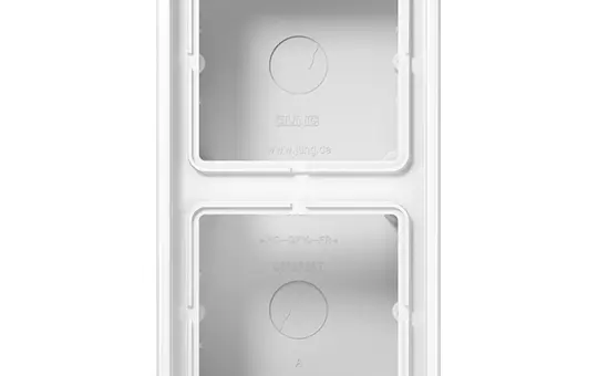 JUNG LS582AWW Surface-Mounted Cap Series LS 2-fold | alpine white