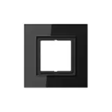 JUNG LSP981GLSW Cadre de recouvrement LS Plus célibataire | verre noir