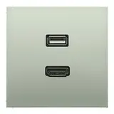 JUNG MAES1163 Multimedia insert LS series HDMI, USB 2.0 | stainless steel
