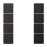 JUNG AL2504TSAD Keypad F50 Series LS 4-fold | dark