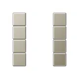 JUNG A504TSACH Jeu de touches F50 série A 4 fois | champagne