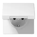 JUNG LS1520KLWW SCHUKO socket LS self-closing Hinged lid | alpine white