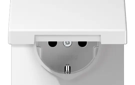 JUNG LS1520KLWW Prise SCHUKO LS couvercle à charnière à fermeture automatique | blanc alpin
